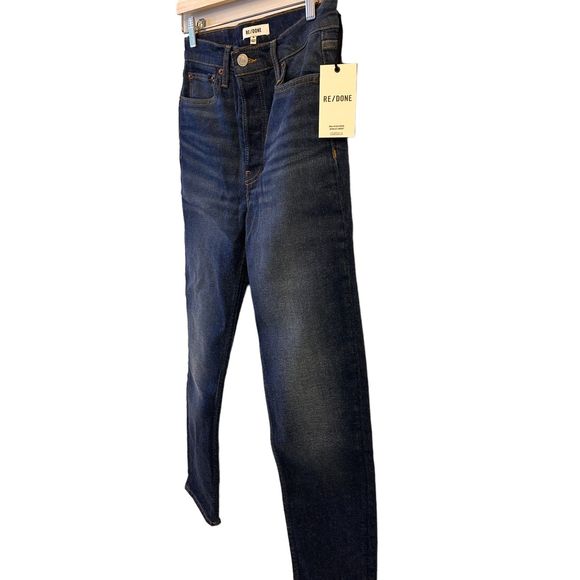 Re/Done 90s High Rise Ankle Crop Deep Sapphire Size 28 Brand NWT ( Retail $285) - Picture 6 of 7